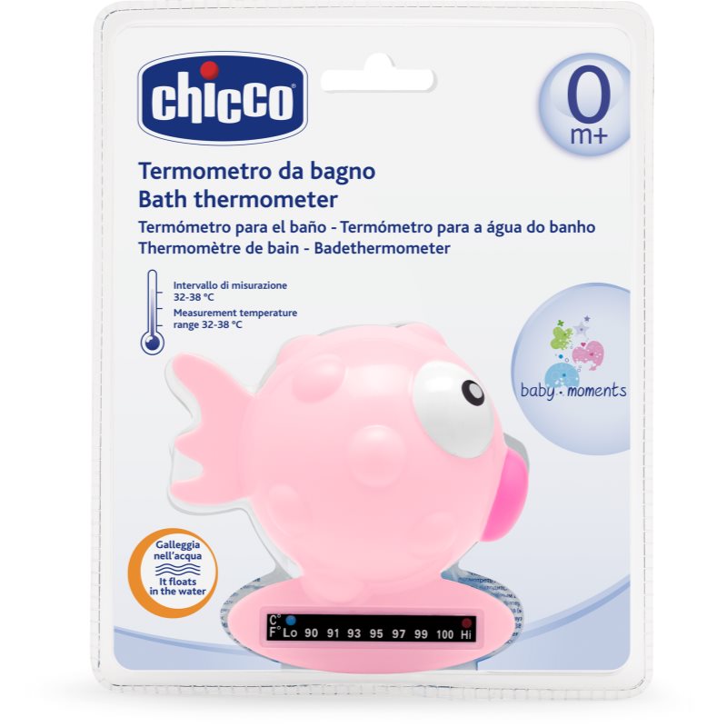 Chicco Baby Moments lázmérő fürdőbe Pink 1 db