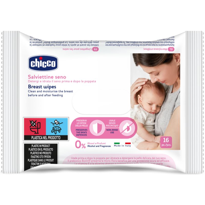 Chicco Breast Wipes nedves tisztító törlőkendők mellre 16 db-Ár