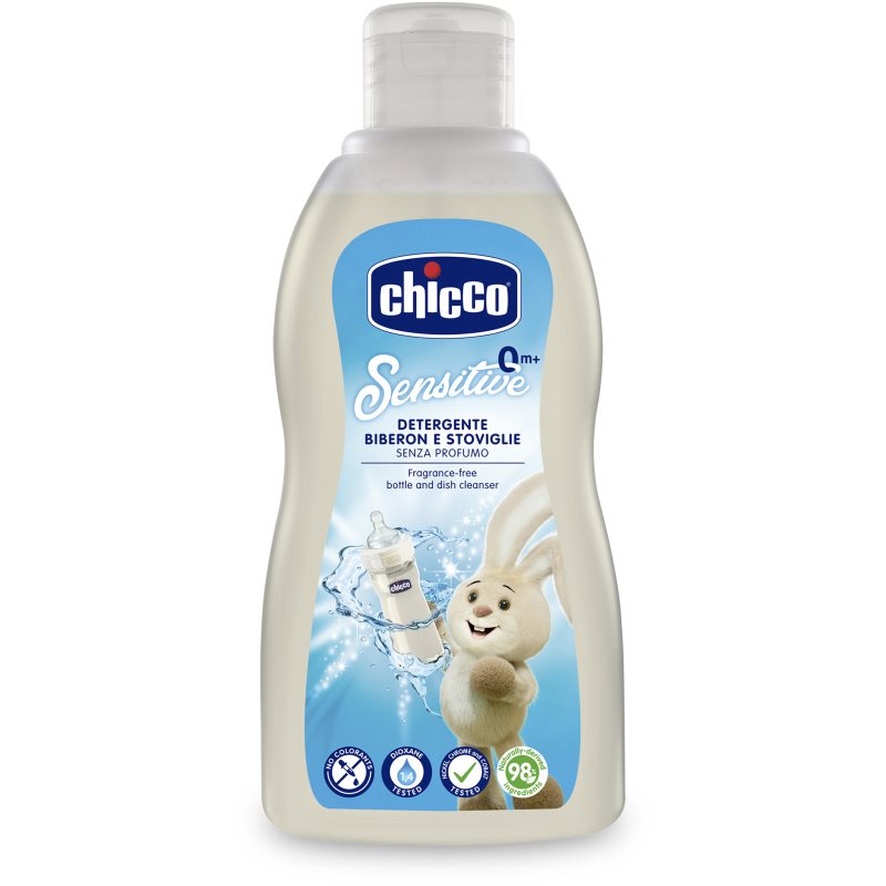 Chicco Sensitive Bottle and Dish Cleanser mosószer a gyerekruhákhoz 300 ml-Ár