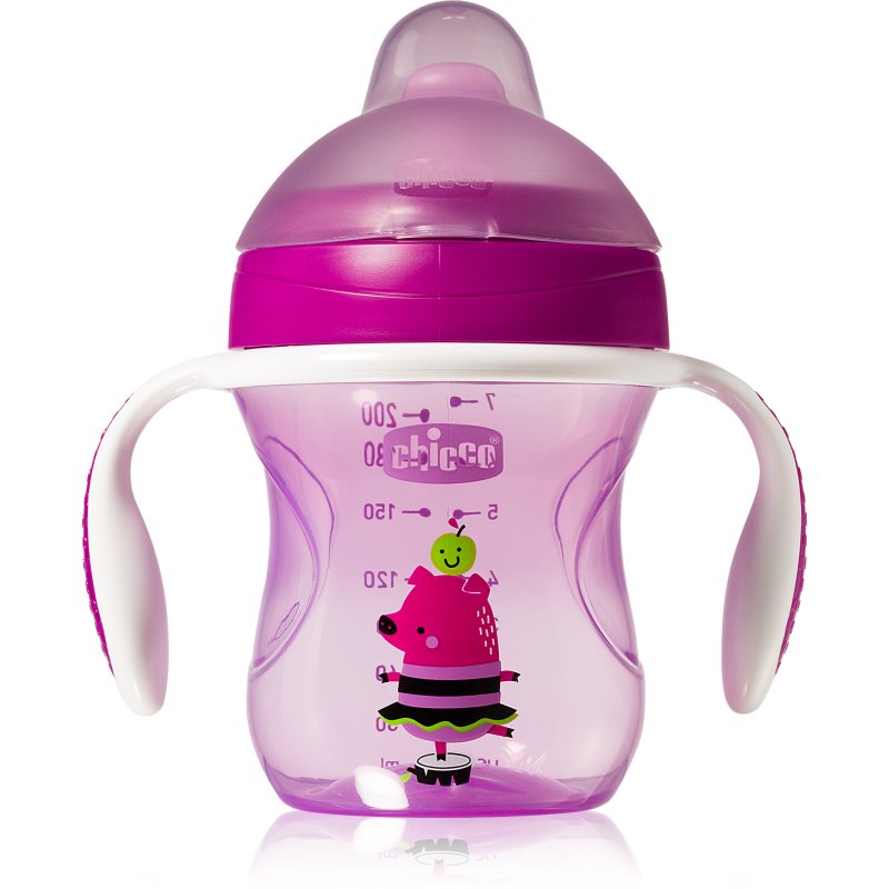 Chicco Training Cup Purple gyakorlóbögre fogantyúval 6 m+ 200 ml-Ár