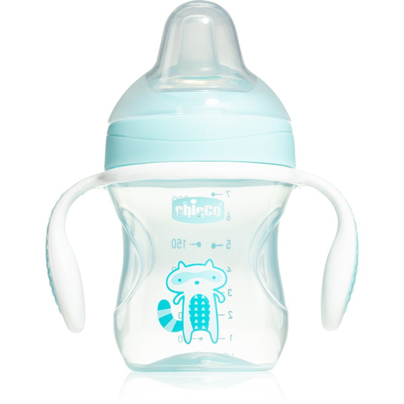 Chicco Transition Cup gyakorlóbögre fogantyúval 4m+ Blue 200 ml-Ár