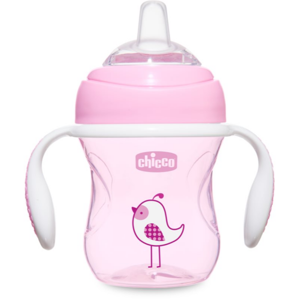 Chicco Transition gyakorlóbögre fogantyúval 4m+ Pink 200 ml-Ár
