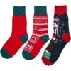 Children's Christmas Bears Socks - 3-Pack Multicolored