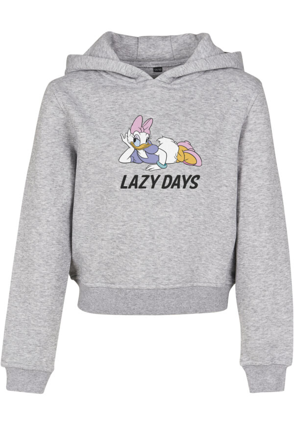 Children's Daisy Duck Lazy Cropped Hoody heather gray