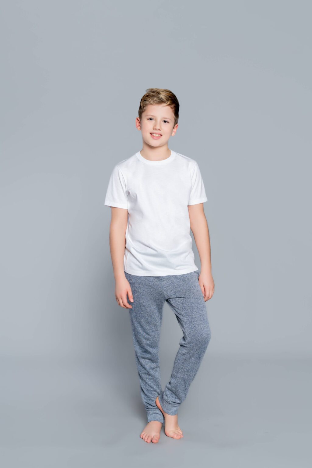 Children's T-shirt with short sleeves - white