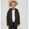Children's Teddyfleecejacket Hood Olive