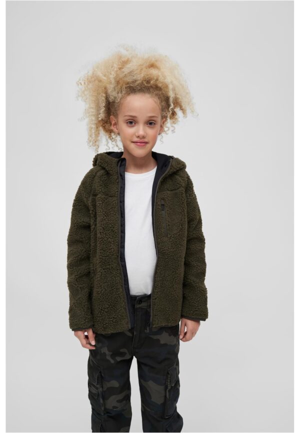 Children's Teddyfleecejacket Hood Olive