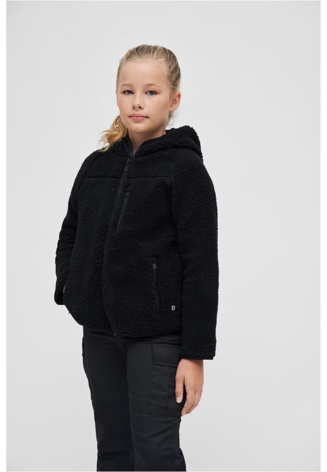 Children's Teddyfleecejacket Hood black