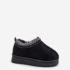 Children's ankle snow boots on a platform insulated with fur black Vilabria