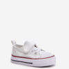 Children's canvas sneakers with Velcro white Daloma