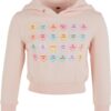 Children's cropped sweatshirt Sweet Heart Candy pink