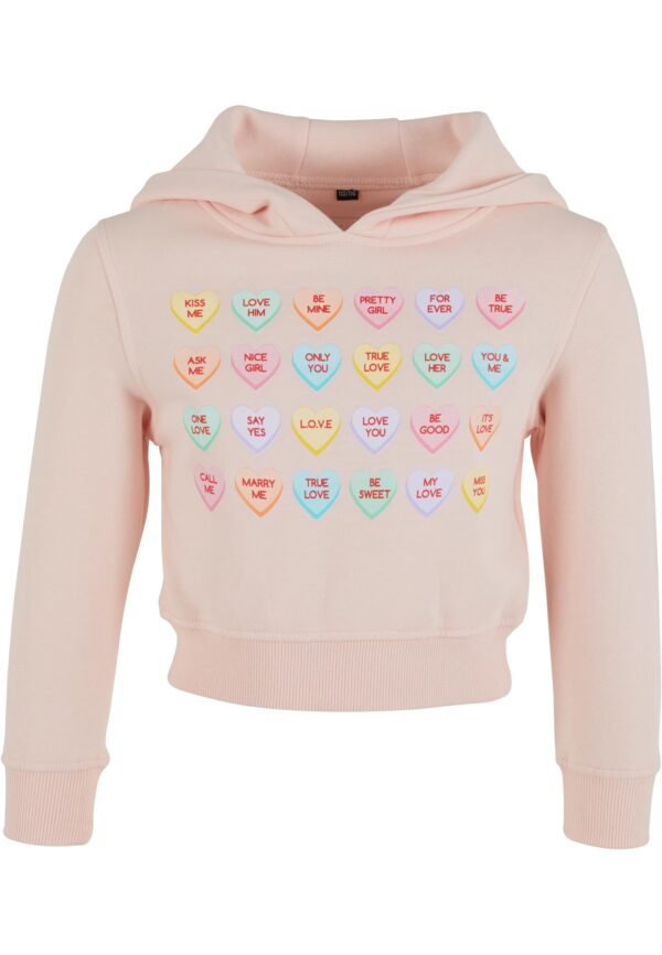 Children's cropped sweatshirt Sweet Heart Candy pink