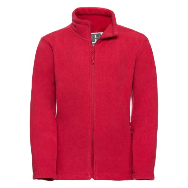 Children's fleece with long zipper 100% polyester