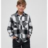 Children's plaid shirt white/black
