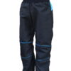 Children's rustle trousers - black-turquoise