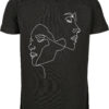 Children's single-breasted short-sleeved T-shirt black