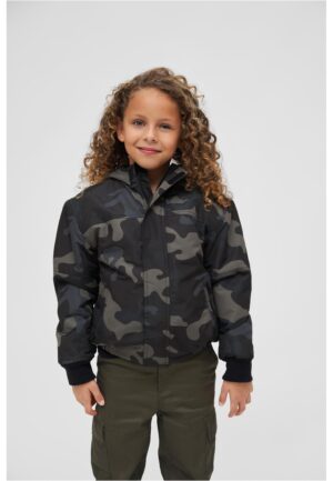 Children's windbreaker with darkcamo front zipper