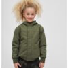 Children's windbreaker with front zipper olive