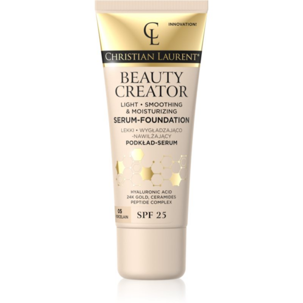Christian Laurent Beauty Creator könnyű hidratáló alapozó SPF 25 árnyalat 05 Porcelain 30 ml-Ár
