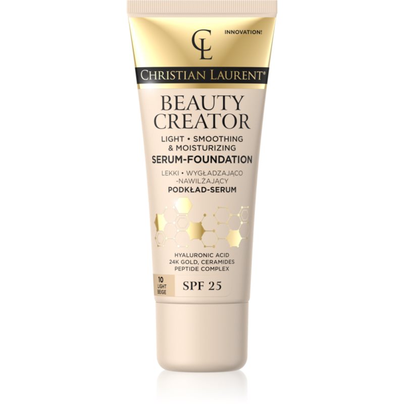 Christian Laurent Beauty Creator könnyű hidratáló alapozó SPF 25 árnyalat 10 Light Beige 30 ml-Ár