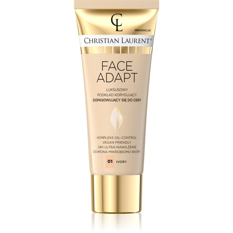 Christian Laurent Face Adapt bőrsimító hatású hidratáló alapozó árnyalat 01 Ivory 30 ml-Ár