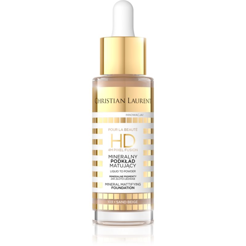 Christian Laurent Pour La Beauté tartós matt alapozó árnyalat 103 Sand Beige 32 ml-Ár