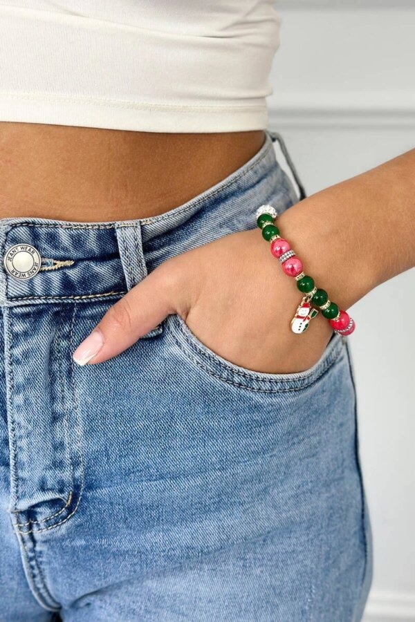 Christmas bracelet Snowman broom