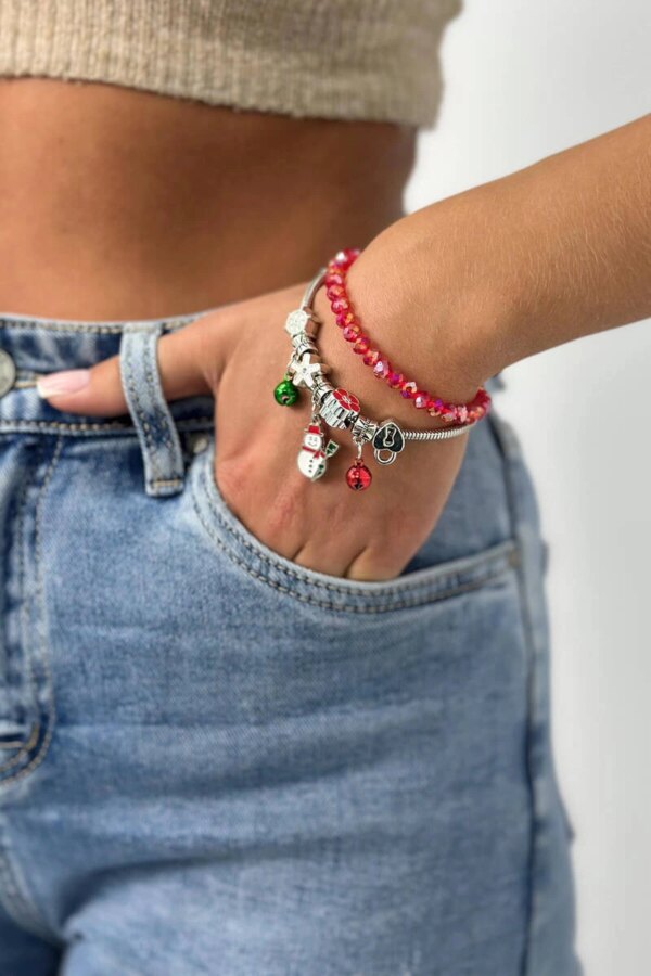 Christmas bracelet Snowman broom