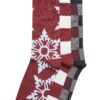 Christmas socks Snowflake 3-pack - burgundy