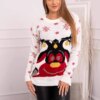 Christmas sweater with reindeer ecru