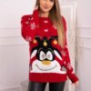Christmas sweater with reindeer red