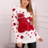 Christmas sweater with snowmen ecru