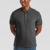 Ciemno szara koszulka męska polo Tailored Fit Friut of the Loom