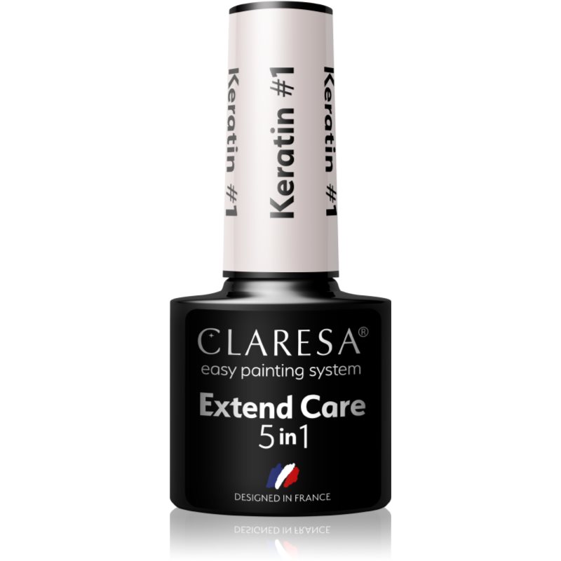 Claresa Extend Care 5 in 1 Keratin bázis lakk zselés műkörömhöz tápláló hatással árnyalat #1 5 g-Ár