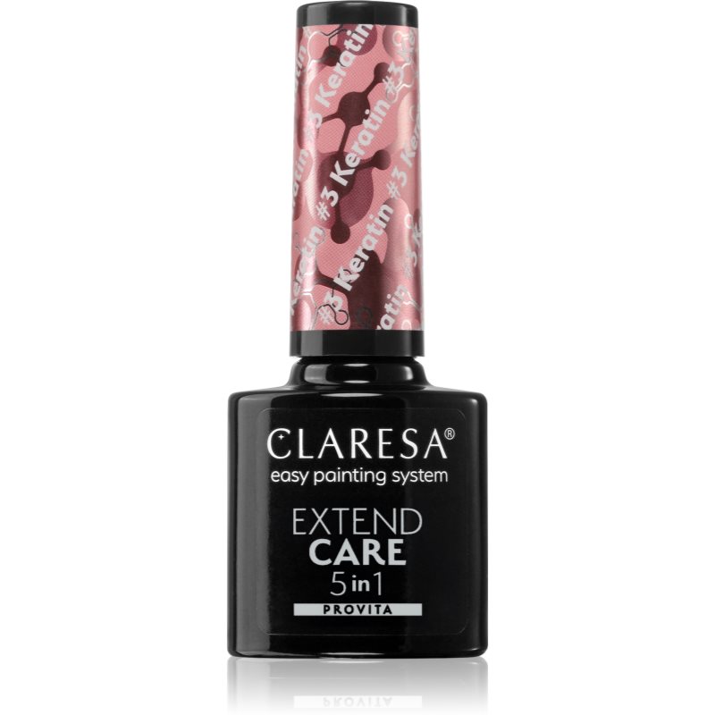 Claresa Extend Care 5 in 1 Keratin bázis lakk zselés műkörömhöz tápláló hatással árnyalat #3 5 g-Ár