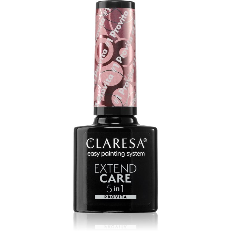Claresa Extend Care 5 in 1 Provita bázis lakk zselés műkörömhöz regeneráló hatással árnyalat #1 5 g-Ár