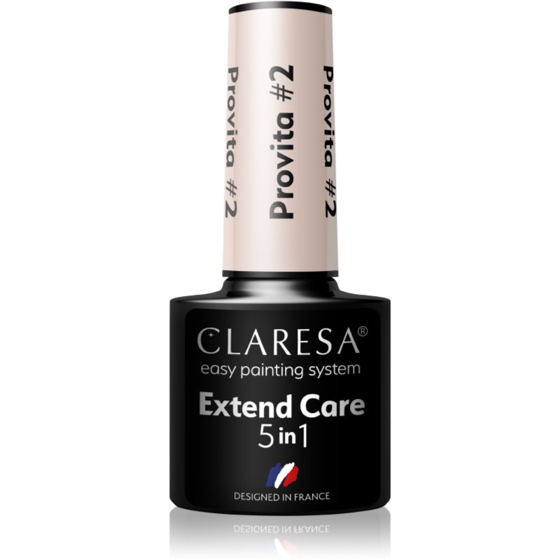 Claresa Extend Care 5 in 1 Provita bázis lakk zselés műkörömhöz regeneráló hatással árnyalat #2 5 g-Ár