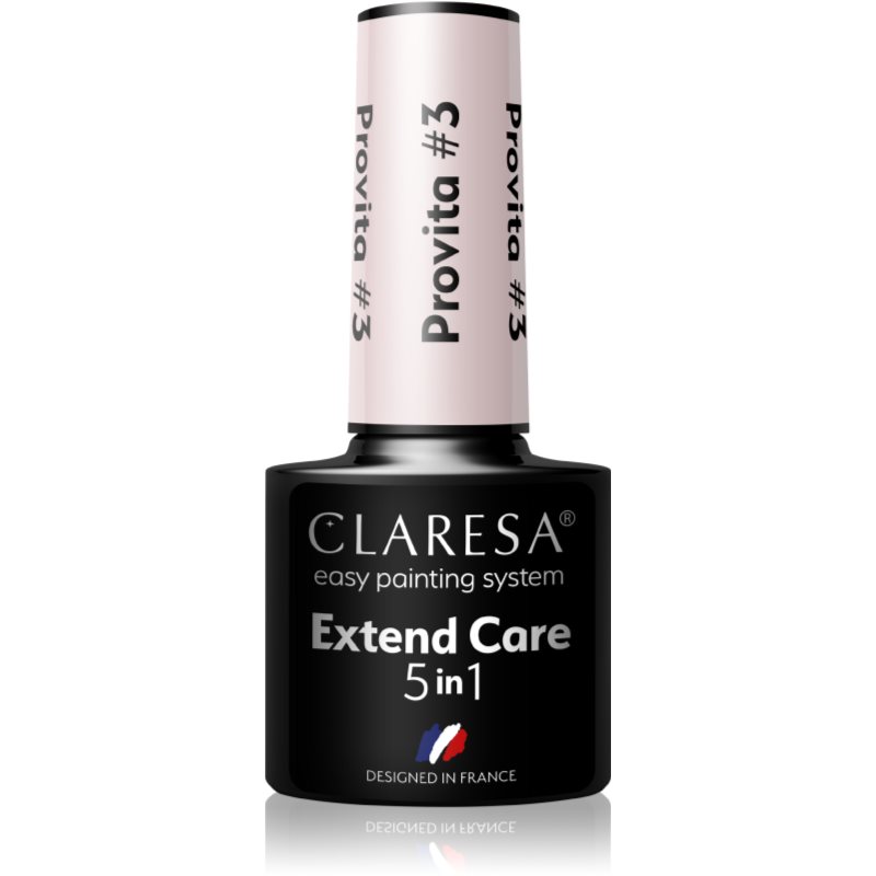 Claresa Extend Care 5 in 1 Provita bázis lakk zselés műkörömhöz regeneráló hatással árnyalat #3 5 g-Ár