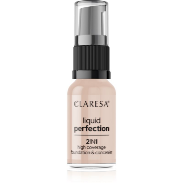 Claresa Liquid Perfection 2in1 Magas fedésű alapozó árnyalat 103 Cool Medium 18 g-Ár