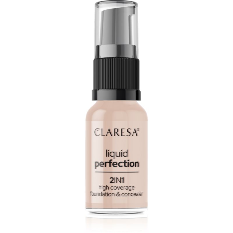 Claresa Liquid Perfection 2in1 Magas fedésű alapozó árnyalat 103 Cool Medium 18 g-Ár