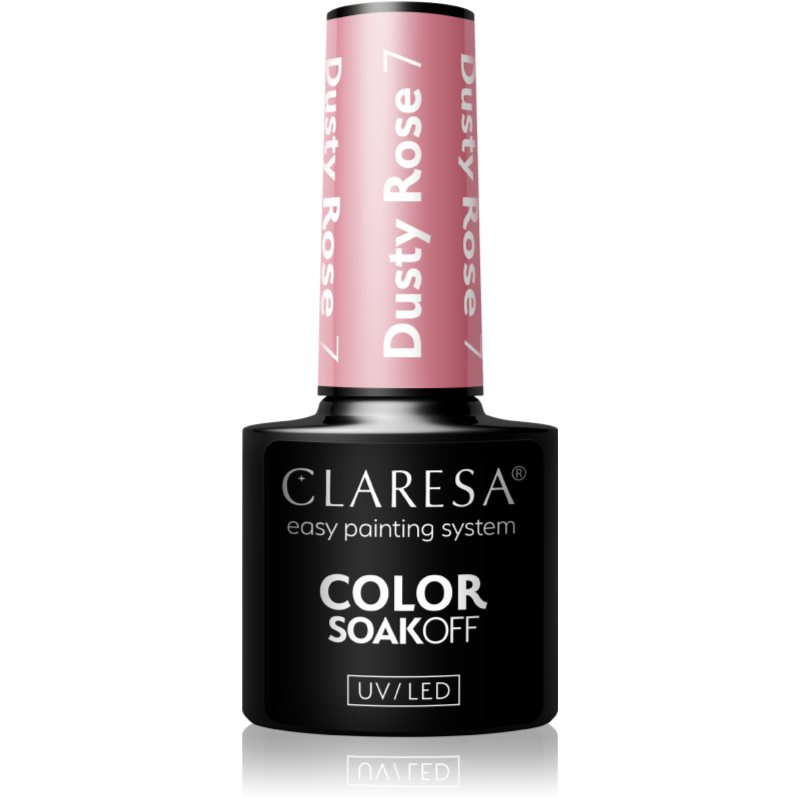 Claresa SoakOff UV/LED Color Dusty Rose géles körömlakk árnyalat 7 5 g-Ár