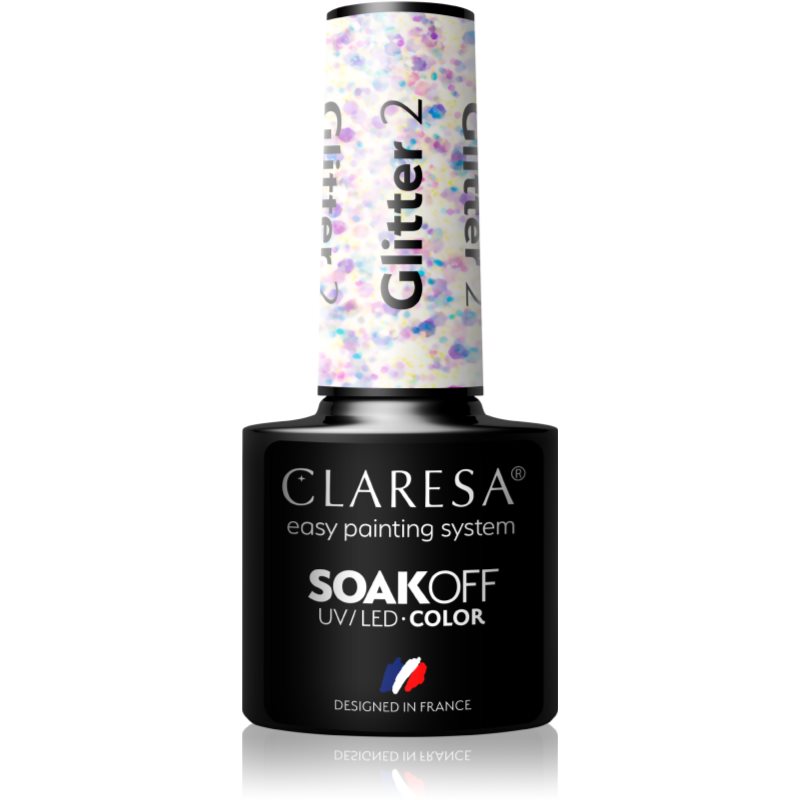 Claresa SoakOff UV/LED Color Glitter géles körömlakk árnyalat 2 5 g-Ár