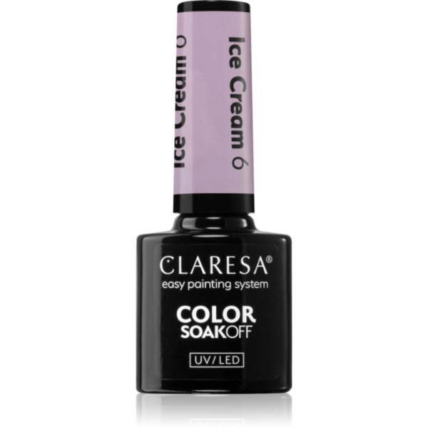 Claresa SoakOff UV/LED Color Ice Cream géles körömlakk árnyalat 6 5 g-Ár
