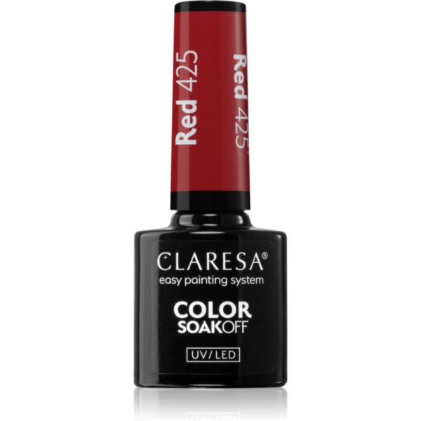 Claresa SoakOff UV/LED Color Rainbow Explosion géles körömlakk árnyalat Red 425 5 g-Ár