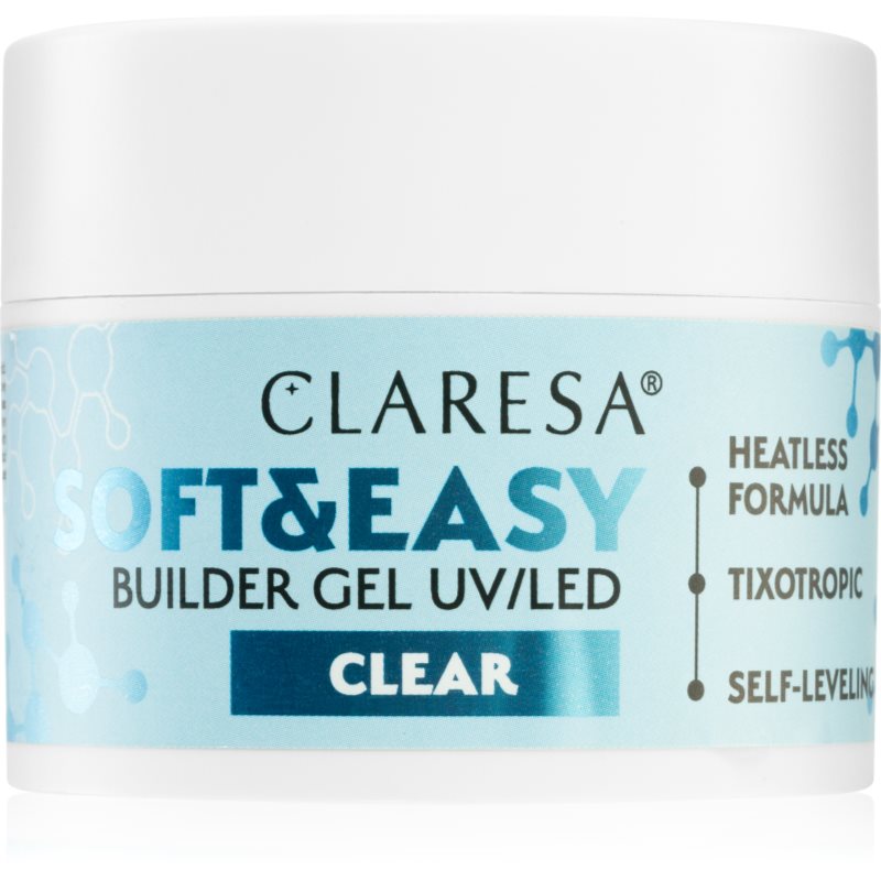 Claresa Soft&Easy Builder Gel alaplakk körmökre árnyalat Clear 45 g-Ár