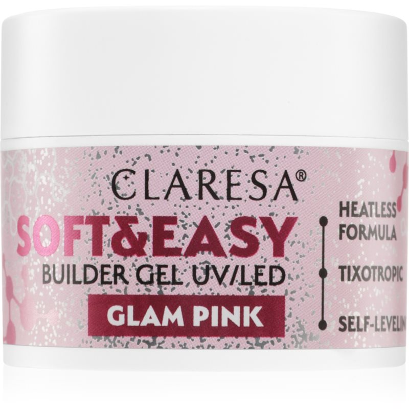 Claresa Soft&Easy Builder Gel alaplakk körmökre árnyalat Glam Pink 12 g-Ár