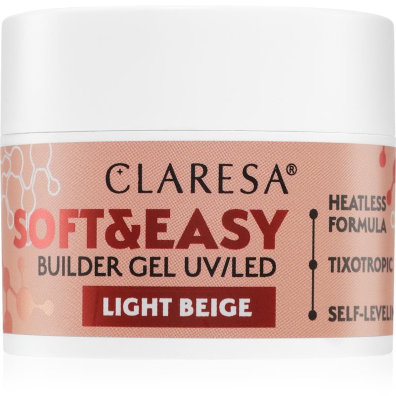 Claresa Soft&Easy Builder Gel alaplakk körmökre árnyalat Light Beige 12 g-Ár