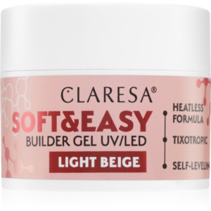 Claresa Soft&Easy Builder Gel alaplakk körmökre árnyalat Light Beige 45 g-Ár
