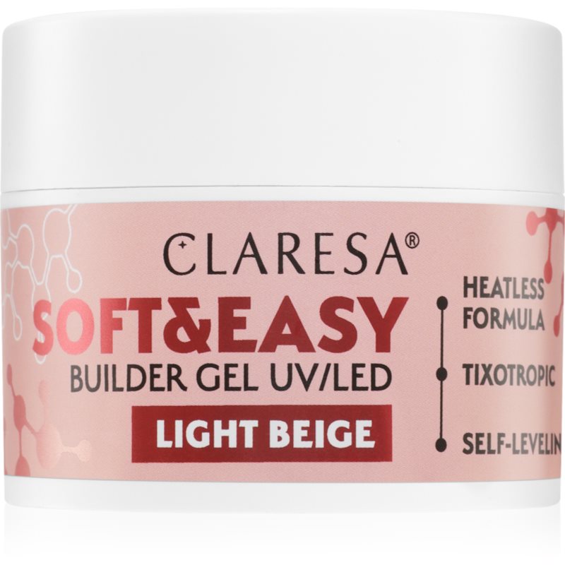 Claresa Soft&Easy Builder Gel alaplakk körmökre árnyalat Light Beige 45 g-Ár