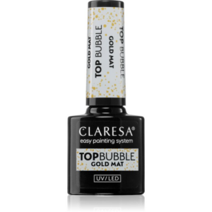 Claresa UV/LED Top Bubble zselés fedő körömlakk matt árnyalat Gold 5 g-Ár